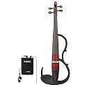 Yamaha YSV104 Silent Violin – Full-Size, Red, Lightweight and Ergonomic Design, Integrated Silent System, Comfortable Handling, Clear and Balanced Sound