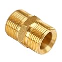 YAMATIC M22-14mm Pressure Washer Hose Connector, Brass Coupler, 5000 PSI