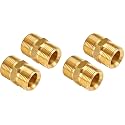 YAMATIC Pressure Washer Hose Connector, Solid Brass Double M22-14mm Male Coupler, Pressure Washer Hose Extension Adapter Fitting, 5000 PSI 2 PCS (Pack of 2)