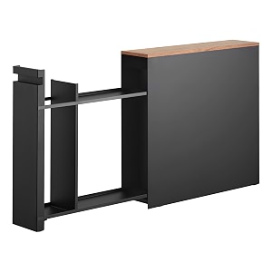 yamazaki 1427 hidden toilet drawer storage black w 55 x d 22 x h 22 inches 14 x 56 x 55 cm includes casters tower toilet storage toilet rack slim
