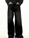 YAMEET Men Baggy Fit Mid Rise Black