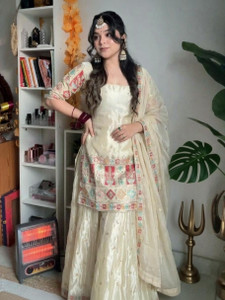 yamuna creation Printed Kurta Palazzo Dupatta