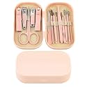 YANCI® 14 in 1 Manicure Pedicure Kit, Manicure Kit for Men Women Professional, Mens Nail Grooming Kit, Manicure Tools with Travel Case for Home, Salon, Travel, Gift (Pink)