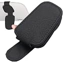 YANCI® Car Sunglass Holder, Magnetic Glasses Eyeglass Hanger Clip for Car, Universal Car Sunglasses Clip Leather Holder Eyeglasses Hanger Eyeglasses Mount for Cars Accessories (Black, Pack of 1)