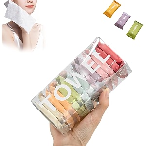 yanci compressed towel tablets disposable face towelsthicken cotton facial tissues daily clean cloth face wipe biodegradable coin tissue for home beauty travel amp outdoors pack of 14