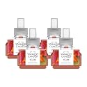 Yankee Candle ScentPlug Refill for Plug in Air Fresheners, Scented Oil Refills, Long Lasting Home Fragrance, Autumn Leaves (Pack of 4)