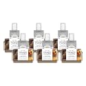 Yankee Candle ScentPlug Refill for Plug in Air Fresheners, Scented Oil Refills, Long Lasting Home Fragrance, Amber &amp; Sandalwood (Pack of 6)