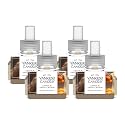 Yankee Candle ScentPlug Refill for Plug in Air Fresheners, Scented Oil Refills, Long Lasting Home Fragrance, Amber &amp; Sandalwood (Pack of 4)