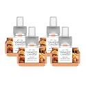 Yankee Candle ScentPlug Refill for Plug in Air Fresheners, Scented Oil Refills, Long Lasting Home Fragrance, Odor Eliminating Fragrance, Honey Clementine (Pack of 4)