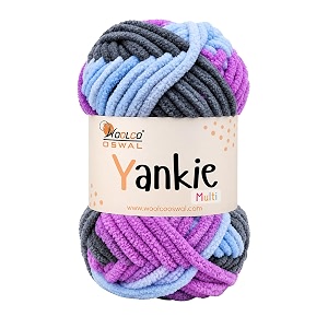 yankie chenille supersoft velvet yarn plushie amp blankie yarn for crochet knitting amigurumi amp diy crafts multi 01 pack of 1