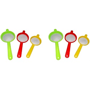 plastic multipurpose tea and coffee strainer pack of 3 - versatile brewing filters
