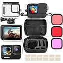 Yantralay Hero 12/11/10/9 Black Waterproof Case Silicone Cover Screen Guard Lens Filter Set Kit - 45m Waterproof, Anti-Fog - Ultimate Protection for Extreme Outdoor Activities