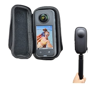 yantralay portable hard carrying travel case for insta360 one xx2x3 - waterproof lens protection - durable camera pouch for protection amp storage - black