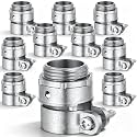 Yaocom 10 Pack 3/4-Inch Squeeze Connectors Fittings FMC Flexible Metal Conduit Squeeze Box Cable Connectors for EMT Electrical Conduit Fittings