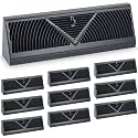 Yaocom 10 Pack Baseboard Register Vent 18 Inch Air Vent Covers, Black