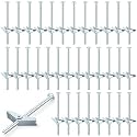 Yaocom 100 Pcs 1/4" X 5" Toggle Bolts and Wing Nut Wall Anchor for Drywall