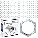 Yaocom 100 Pcs Electrical Conduit Lock Nut Rigid Lock Nut, 1/2 Inch