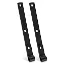 Yaocom 2 Pack 12" Zinc Strap Hinge Heavy Duty for Gate, Barn,Shed, Black