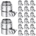 Yaocom 20 Pack 3/4-Inch Squeeze Connectors Fittings FMC Flexible Metal Conduit Squeeze Box Cable Connectors for EMT Electrical Conduit Fittings