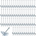 Yaocom 200 Pcs 1/4" X 4" Toggle Bolts and Wing Nut Wall Anchor for Drywall