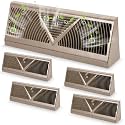 Yaocom 4 Pcs Baseboard Register Vent 15 Inch Duct Opening Size Baseboard Vent Covers Baseboard Diffuser Adjustable Corner Baseboard Return Air Grille for Home Floor Wall Air Flow Control(Brown)