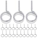 Yaocom 50 Pcs 1/4"-20 Machine Threaded Bridle Rings 1-1/4" Diameter Heavy Duty Bridle Wiring Rings Cable Hangers for Low Voltage Cable Pipe Management