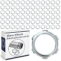 Yaocom 50 Pcs Electrical Conduit Lock Nut Rigid Lock Nut, 3/4 Inch