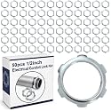 Yaocom 50 Pcs Electrical Conduit Lock Nut Rigid Lock Nut, 1/2 Inch