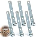 Yaocom 6 Pack 8" Zinc Strap Hinge Heavy Duty for Gate, Barn,Shed, Silver