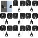 Yaocom 8 Pack Fridge Lock Heavy Duty Locks for Fridge Freezer Lock for Child Safety Cabinet Coded Adhesive Combination Refrigerator for Drawers Cabinet Window Easy Install No Drilling Black(Black)