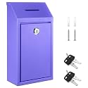 Yaocom Metal Money Box,Purple,10.24 x 5.71 x 2.95 Inch,No Lid