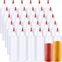 Yaomiao 30 Pack 16 oz Plastic Squeeze Bottles for Condiments Sauces