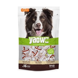 gnawlers yaowo all natural dog rawhide bones with chicken inside 100 digestible amp durable promotes healthy teeth strong bones and joints 25 knotted 200 gm sold by dogsncatsall life stages