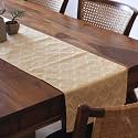 THE YARD HOUSE, Wipeable and Anti-Skid Table Runners (Dusty Rose, 60"X14" - 4 Seater)