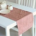 THE YARD HOUSE, Wipeable and Anti-Skid Table Runners (Dusty Rose, 60"X14" - 4 Seater)