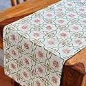 THE YARD HOUSE, Wipeable and Anti-Skid Table Runners (Dusty Rose, 60"X14" - 4 Seater)