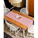 THE YARD HOUSE, Wipeable and Anti-Skid Table Runners (Dusty Rose, 60"X14" - 4 Seater)