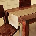 THE YARD HOUSE, Wipeable and Anti-Skid Table Runners (Woven Desert Sand, 60"X14" - 4 Seater)