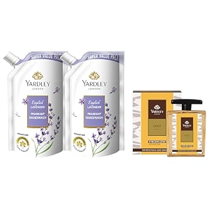 yardley london english lavender fragrant handwash 750ml pack of 2 amp yardley london gold after shave lotion with aloe vera 100ml