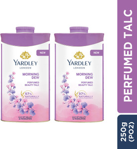 yardley london morning perfumed talcum powder for women - 97 naturally derived