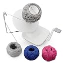 Yarn Ball Winder Spinner - Hand Operated Large Capacity Jumbo Wool Roller for Crocheting Knitting Weaving - Manual Easy-to-Install Low Noise Heavy Duty Yarn Cake Maker & Crochet Swift Baller Set