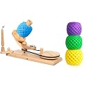 Yarn Winder – Large Handcrafted Wooden Ball Winder for Knitting, Crocheting &amp; Weaving – Heavy-Duty Natural Beachwood Yarn Winder for 8-12 oz Yarn Cakes