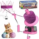 Yarn Winder and Swift, Electric Yarn Ball Winder &amp; Swift Combo for Crocheting, Efficiently Cake with Strong Tension Adjustable Speed Up to 13 oz, Yarn Spinner Wool for Knitting Enthusiast (Pink)