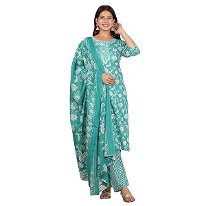 Yash Gallery Womens Cotton Cambric Knee Length