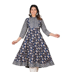 Yash Gallery Womens Cotton Relaxed Fit Anarkali