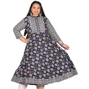 Yash Gallery Womens Cotton Relaxed Fit Anarkali