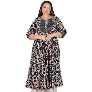 Yash Gallery Womens Cotton Relaxed Fit Anarkali