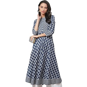 Yash Gallery Womens Cotton Relaxed Fit Anarkali