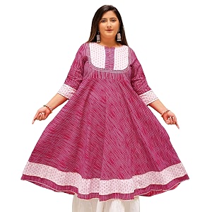 Yash Gallery Womens Cotton Relaxed Fit Anarkali
