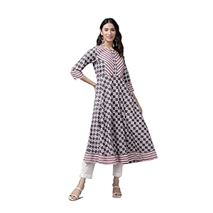 Yash Gallery Womens Cotton Relaxed Fit Anarkali
